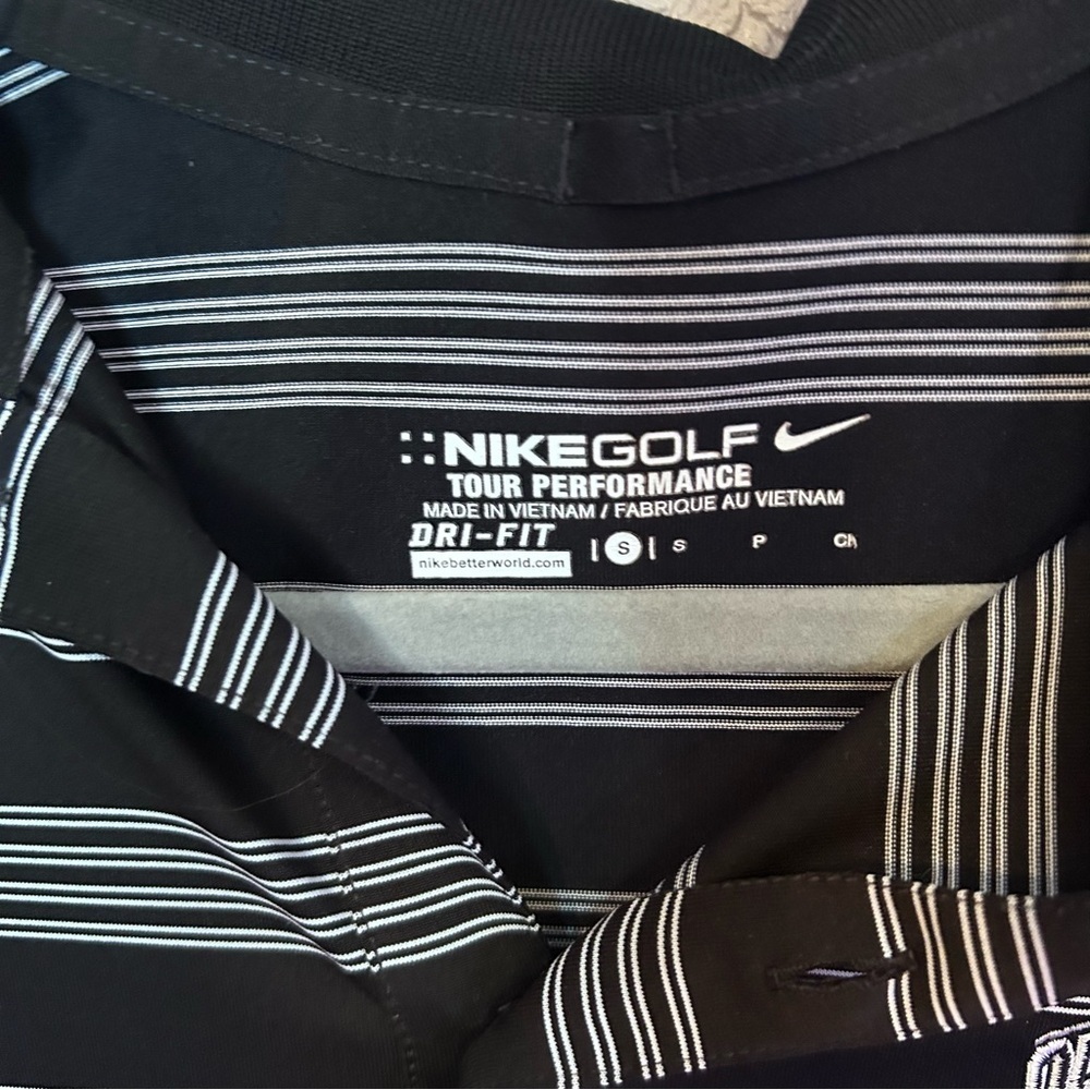Striped Polo Shirt with Logo Nike Golf Ohio State S great condition - Picture 3 of 4